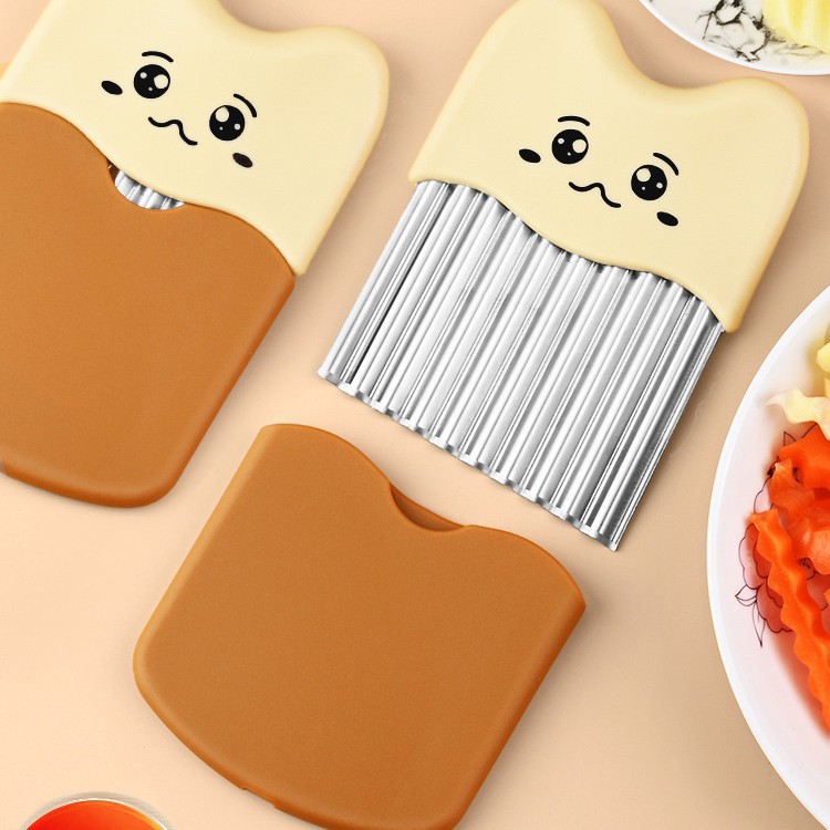 Cuchillo ondulado de acero inoxidable cuchillo de patata de dientes de lobo cuchillo ondulado multifuncional para cortar patatas cuchillo ondulado de cocina para cortar verduras domésticas Yangjiang