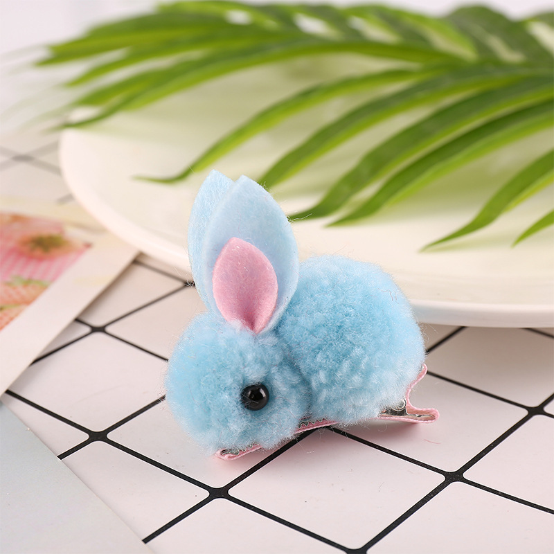 라이트 블루 토끼 머리핀