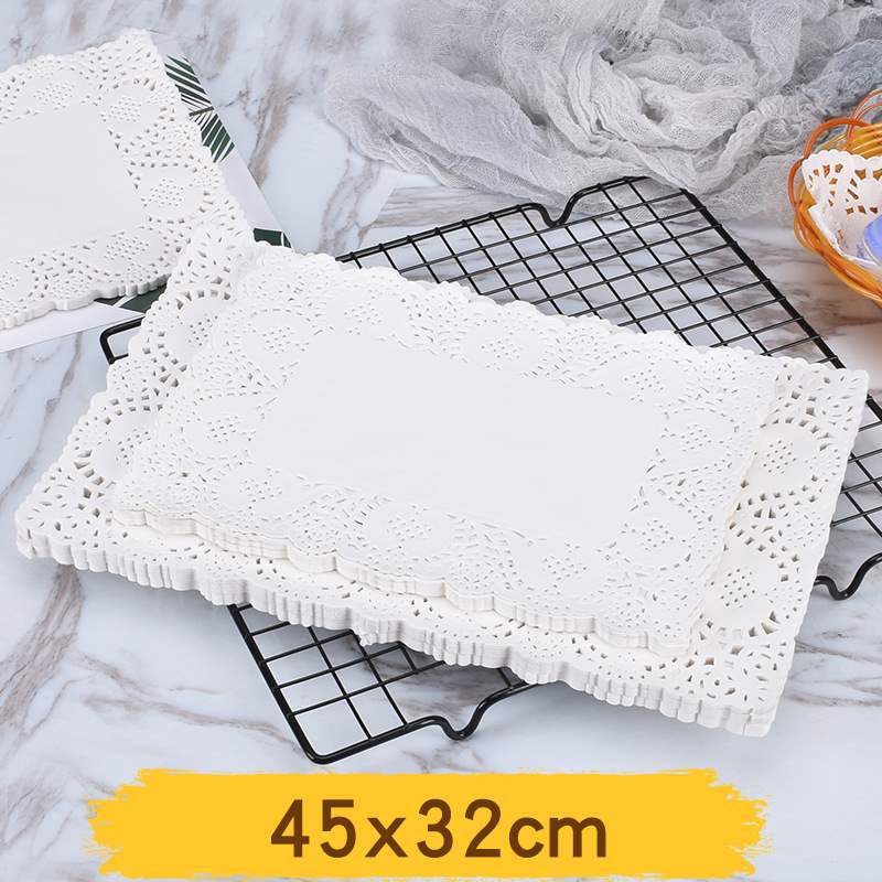 32*45cm长方形花边纸 披萨蛋糕花底纸吸油纸厨房家用油炸点心垫纸