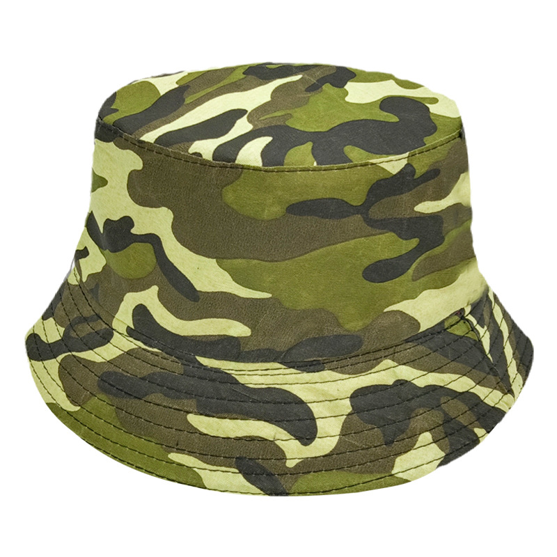 Productos de puestos de tierra Sombrero de pescador de color sólido barato Sombrero de camuflaje de protección solar de doble cara personalizado Sombrero de publicidad de viajes de tablero de luz al por mayor