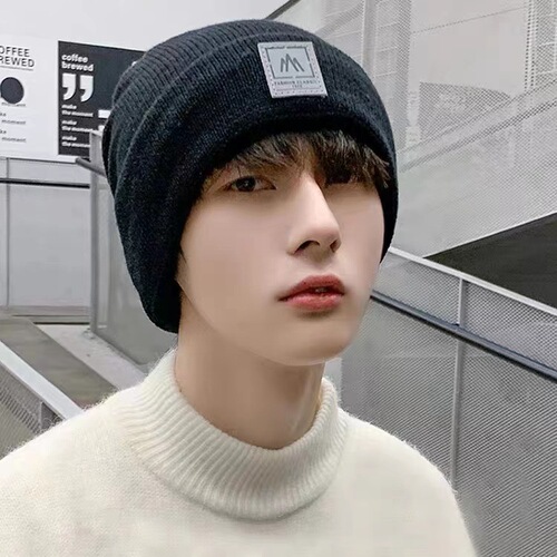 Unisex Beanie Hat with Hood, Hooded Cap with Ear Warmers, Postpartum Hat, Knitted Wool Hat, Autumn/Winter Thicker Fleece Lined Beanie