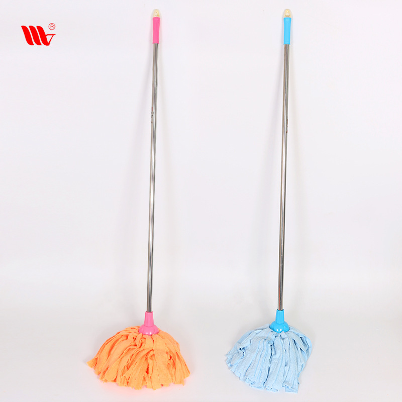 厂家威洁2021年新款家居用品圆头钢杆毛巾布拖把日用清洁吸水地拖