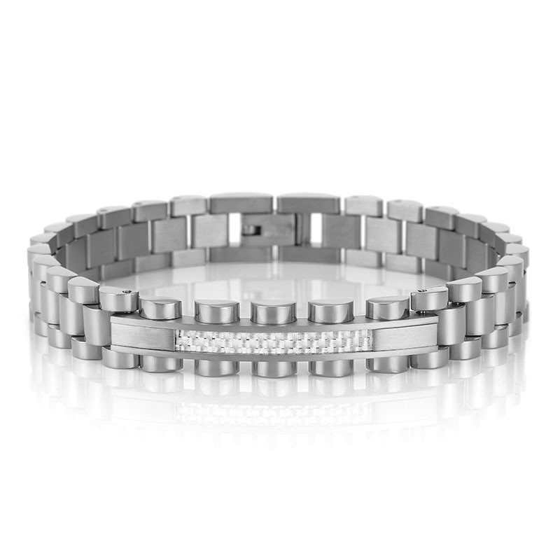 AliExpress suministro pulsera de acero inoxidable de 10mm con placa curva galvanoplastia multi-color de moda hombres y mujeres pulsera ajustable al por mayor
