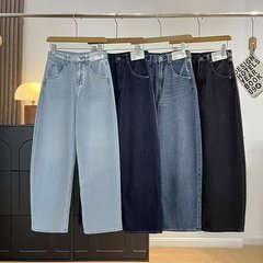 欧美女装2025年秋季新款 简约风时尚百搭宽松款廓形牛仔裤479000