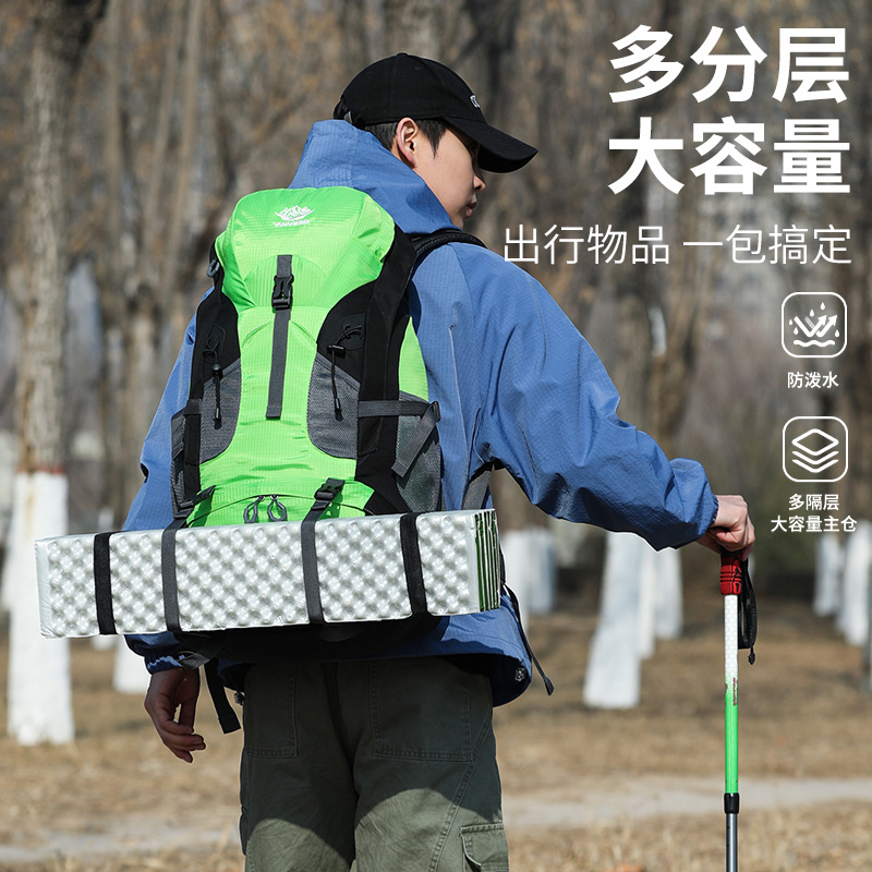 Mochila para Senderismo y Montañismo de Nylon Impermeable Transpirable Ultraligera para Deportes al Aire Libre image 4