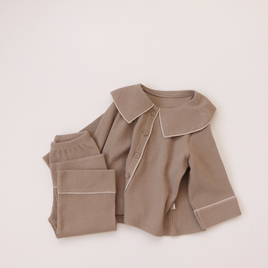 Pijamas para niños de estilo coreano, ropa para niños, ropa de otoño para bebés para hombres y mujeres, trajes de ropa para el hogar, estilo informal informal para niños