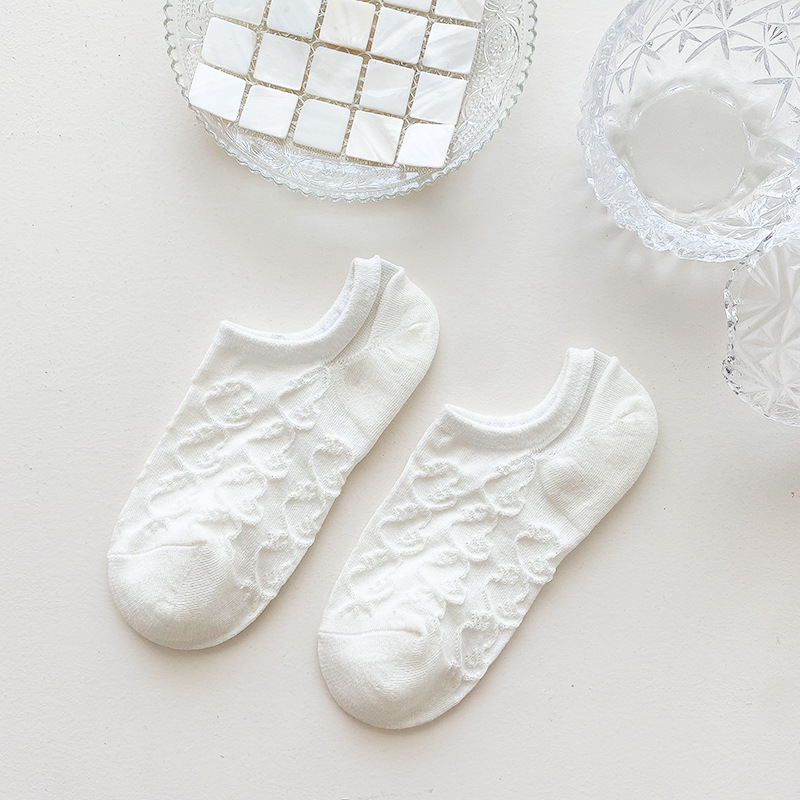 Medias de barco de patrón oscuro, medias invisibles de verano, delgadas y transpirables, medias de color sólido, medias de mujer multifacé, medias de mujer, medias al por mayor.