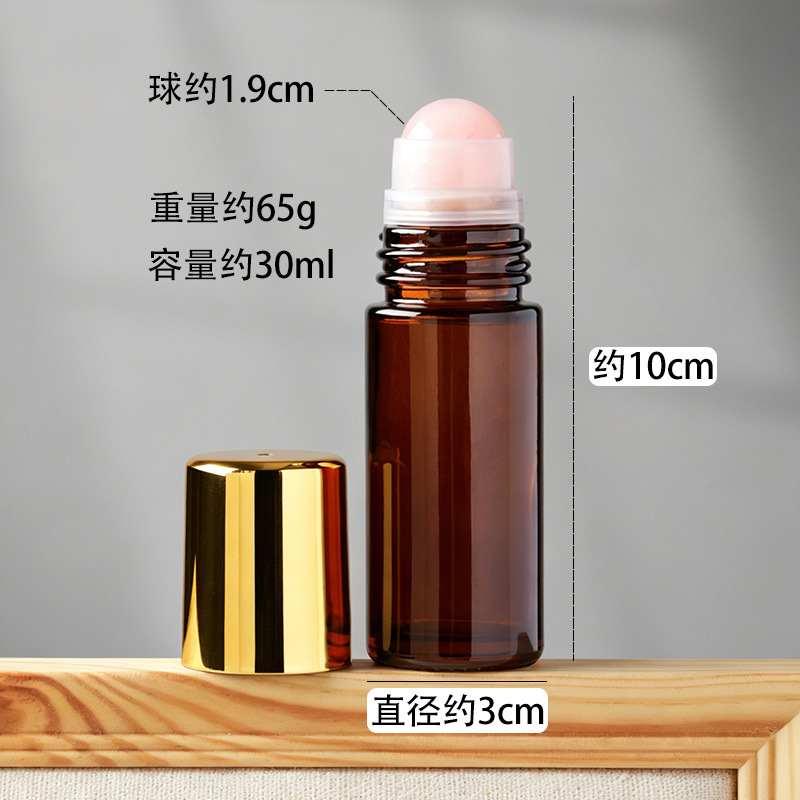 Frasco Roll-On de Cristal Natural y Vidrio para Aceites Esenciales