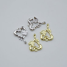 极简镂空爱心蝴蝶挂件diy手工耳环手链项链吊坠饰品配件材料批发