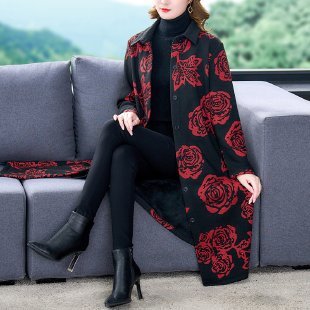 妈妈秋装外套洋气上衣中年妇女阔太太高贵中老年春秋大码风衣60岁|undefined