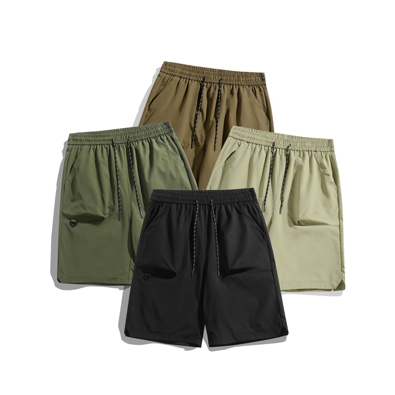 2025 New American Casual Workwear Five-Point Pants Straight Loose Versatile Sports Multi-Pocket Trendy Brand Shorts for Men