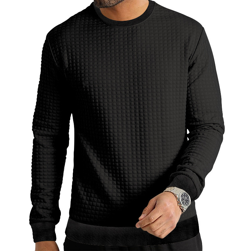 boy Cross-Border Autumn Winter Long Sleeve T-Shirt European American Solid Color Round Neck Knitted Slim Fit Small Check_voghion.com