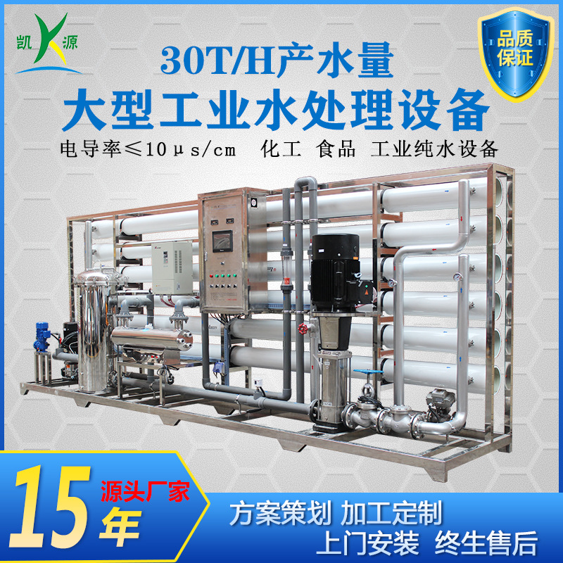 大型30吨单极ro反渗透净水器设备厂家 电镀电子工业用水处理装置