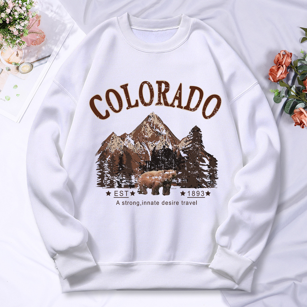 Inspiration and Travel Printing Hooded Women's vintage Crew