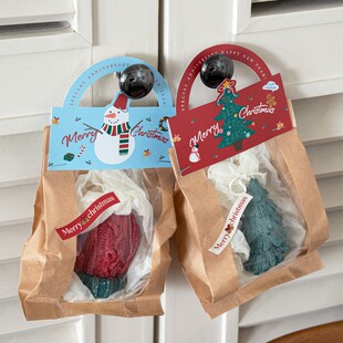 50-piece price new 2024 cross-border Christmas cute card Christmas tree snowman hand card header card