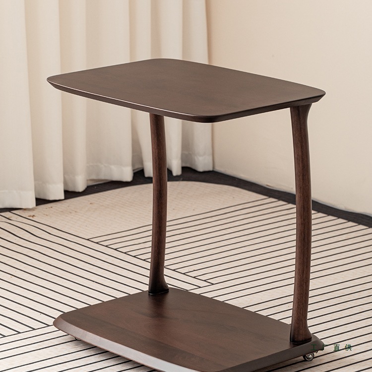 Solid Wood Sofa Side Table, Corner Table, Movable Mini Coffee Table, Light Luxury Bedroom Small Table, Tea Cabinet, Tea Side Cabinet