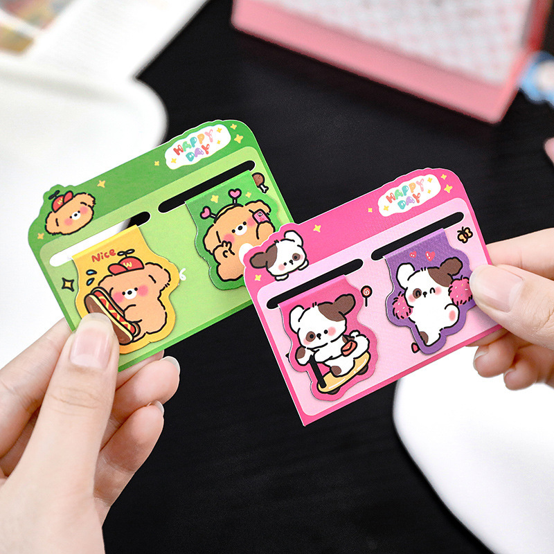 Dibujos animados perro travieso marcador magnético estudiante ins lindo libro página clip de aprendizaje creativo papelería recompensa pequeño regalo