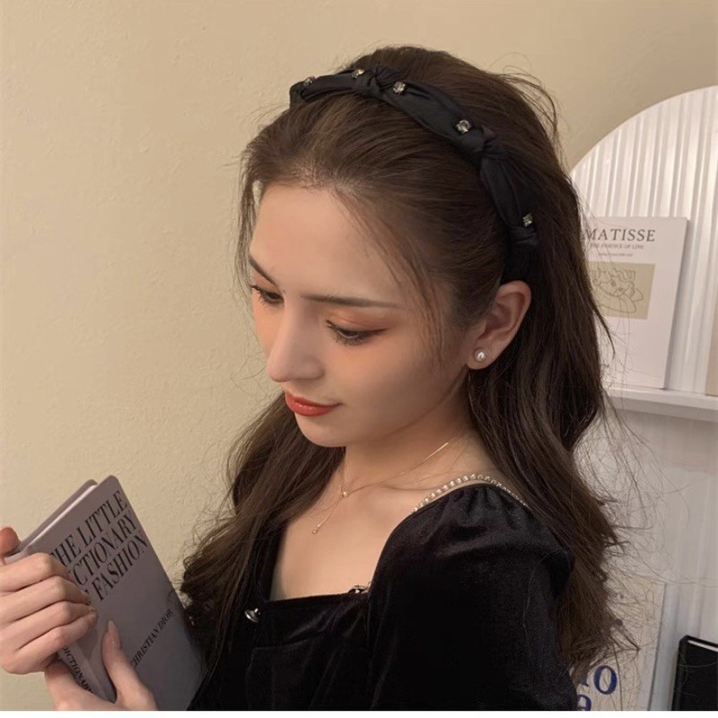 頭頂部が高く、洗顔や外出用の女性用夏用高級結び目ヘアバンド、ヘアピン、ヘアアクセサリー、義烏アクセサリー|undefined