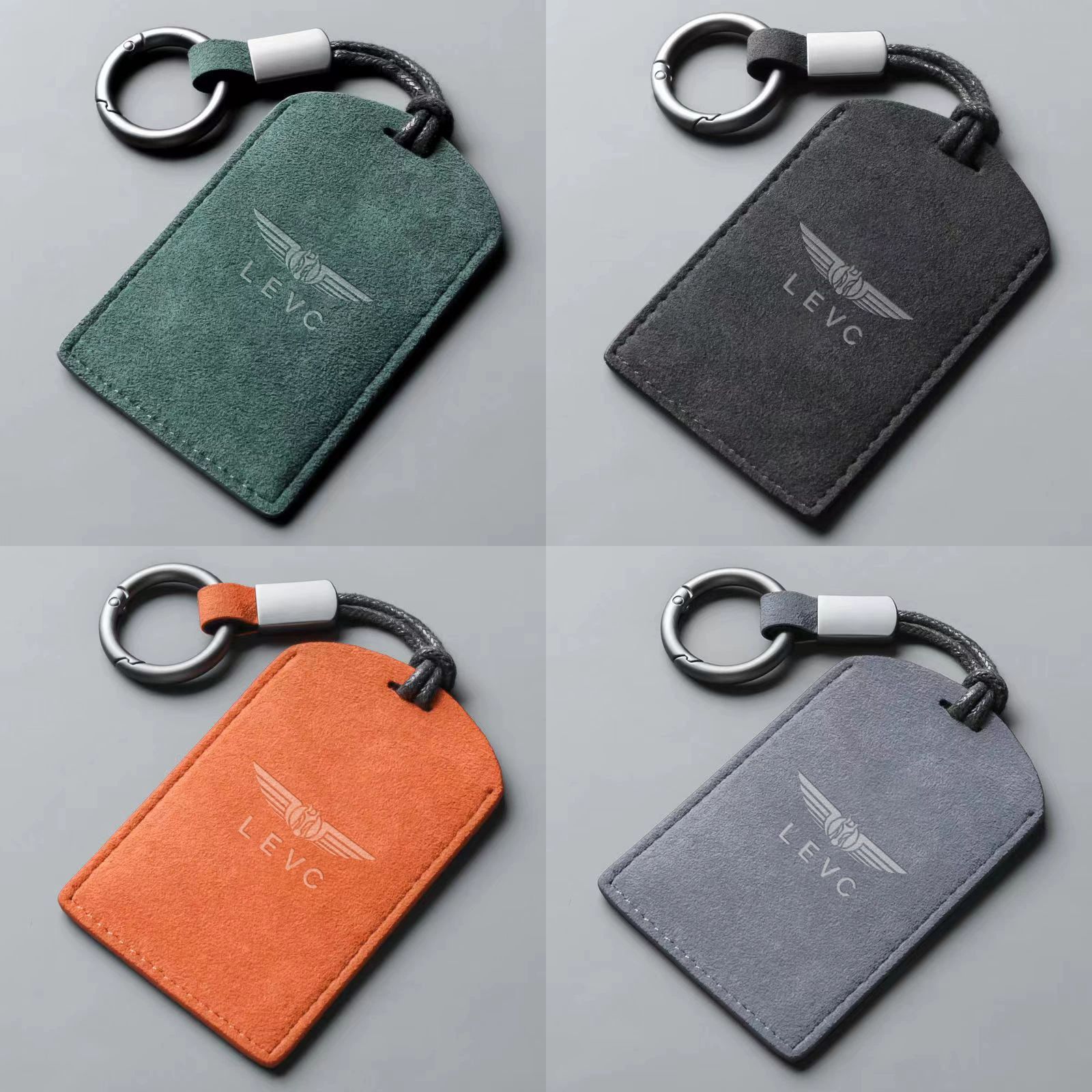 Card Holder Key Case, Suede Leather Unisex Nfc Protective Cover, High-End Minimalist Card Key Case