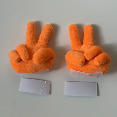 Motosiklet dəbilqələri Celebrities, Motorcycle Full-face Helmet Decorative - small-orange-1-pair-thumbs-up