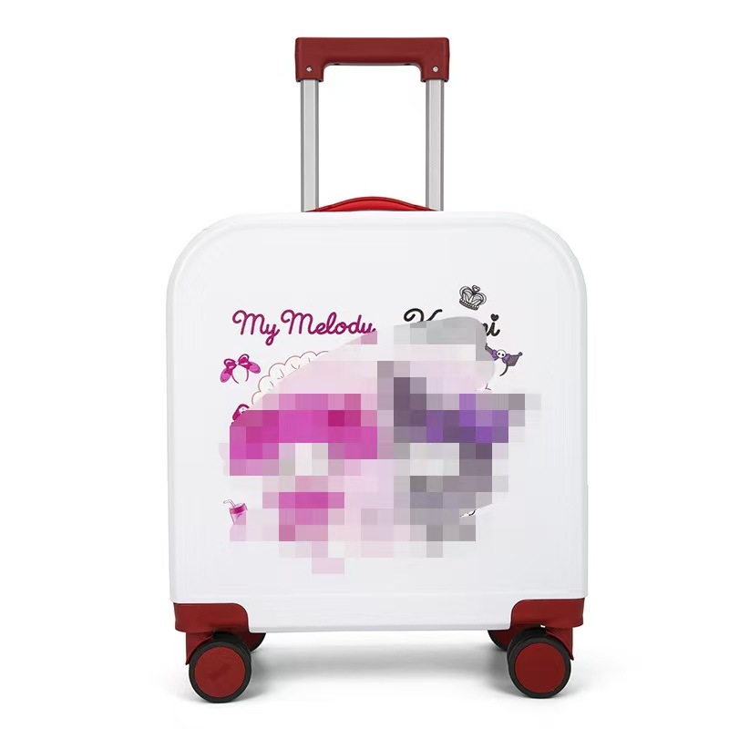 24 años de nuevo modelo de maleta de niños dibujos animados, caja de tracción de ruedas universales, caja de embarque de almacenamiento de gran capacidad en stock