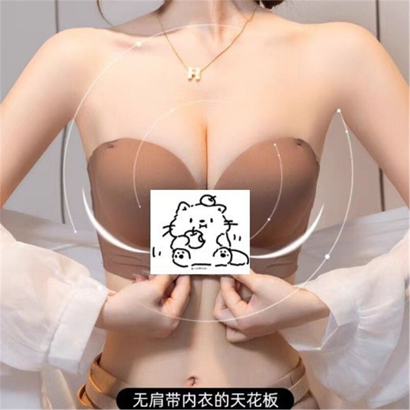 Water Pattern Front Button Tube Top Sexy Pure Lust Style Women's Seamless Push-Up Comfortable Push-Up Side Bra Export Order Style
