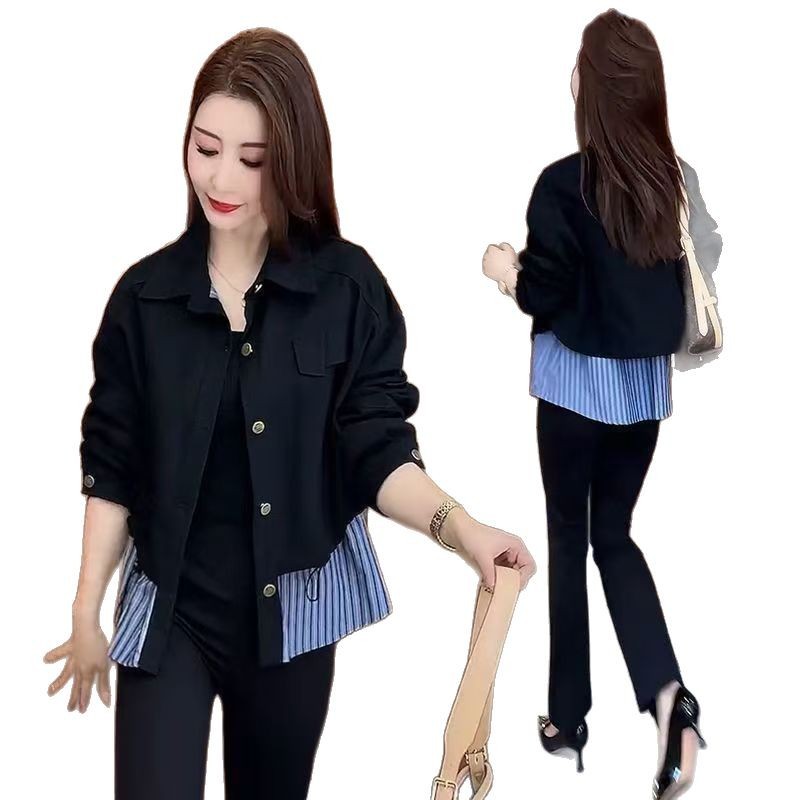Summer jacket, set for leisure, universal spring shirt, plus size
