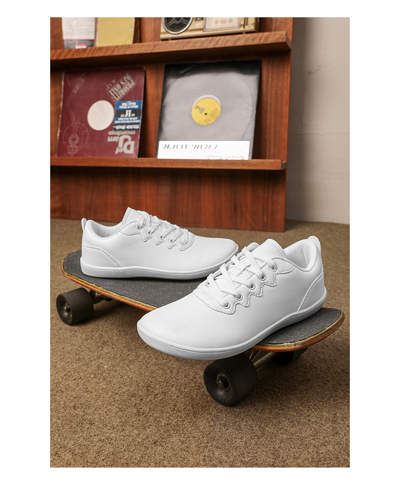 Unisex Barefoot Shoes Wide Toe Lightweight Soft Leather Trainers_voghion.com