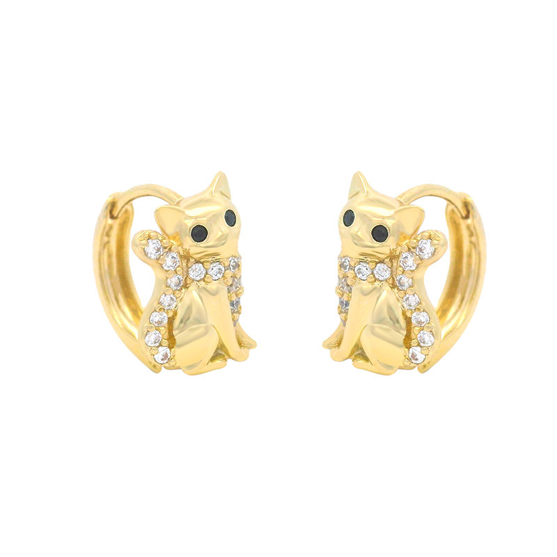 Xuping joyas de dibujos animados lindos perros de gato pernos de orejas personalidad retrógrada para mujeres nicho perros de moda europea y americana