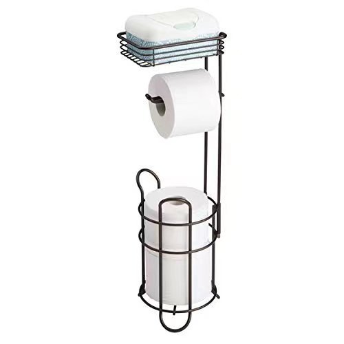Seleccione estrictamente simple inodoro de hierro forjado piso toallas de papel desmontable inodoro vertical toallas de papel rack