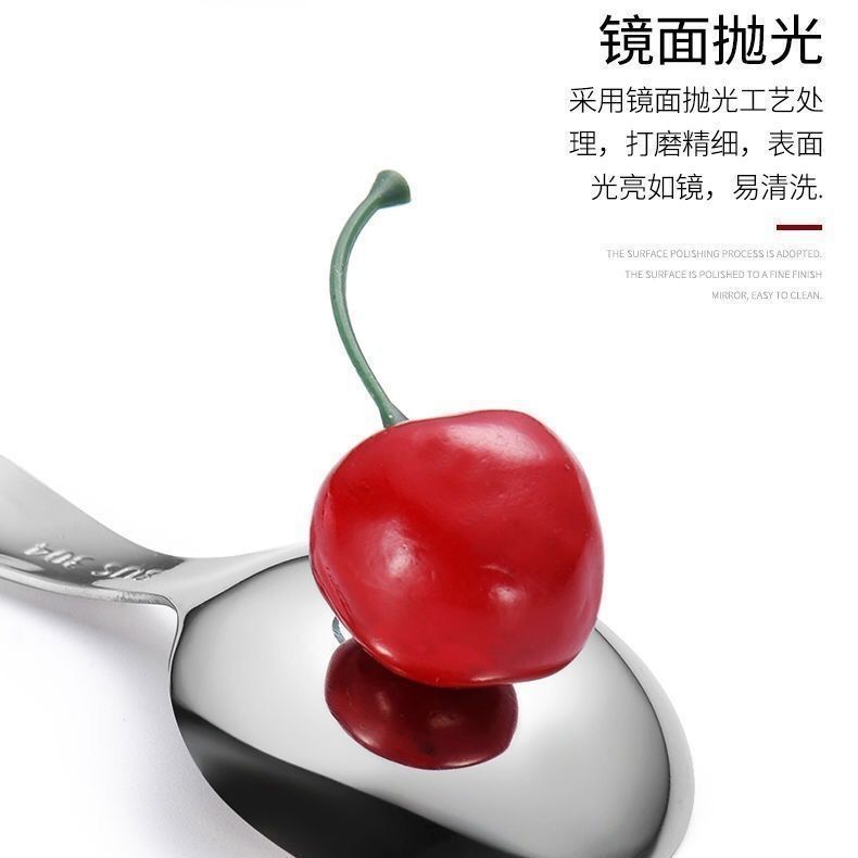 Creativo mango corto cuchara pequeña cuchara de helado de arroz de acero inoxidable cuchara vajilla portátil para viajes cuchara para niños lindos