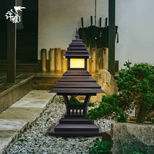 新中式古典庭院灯户外防水别墅小区景观围墙仿古风格柱头灯落地灯