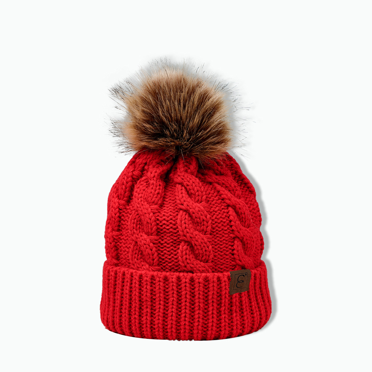 168g Weight Wool Cap Hats Type Outdoor Occasion Acrylic Material Solid Color Pattern Autumn&Winter Season Unisex Gender Korean Style Style Khaki, Grey, White, Red, Blue, Black Color Eaveless Rim Korean Style Warm Leather Label Fur Ball Knitted Hat Wholesale Nihaojewelry 4