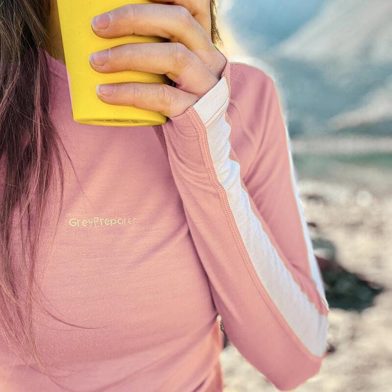 Outdoor Merino Wool Half-Zip Long-Sleeve Autumn and Winter Thermal Base Layer Quick-Drying Clothing for Hiking and Mountaineering High-Neck Women's Underwear