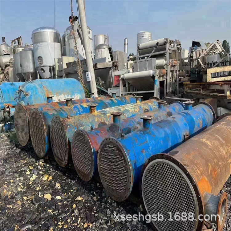 二手石墨冷凝器 不锈钢列管式冷凝器 螺旋板换热器 钛材冷凝器