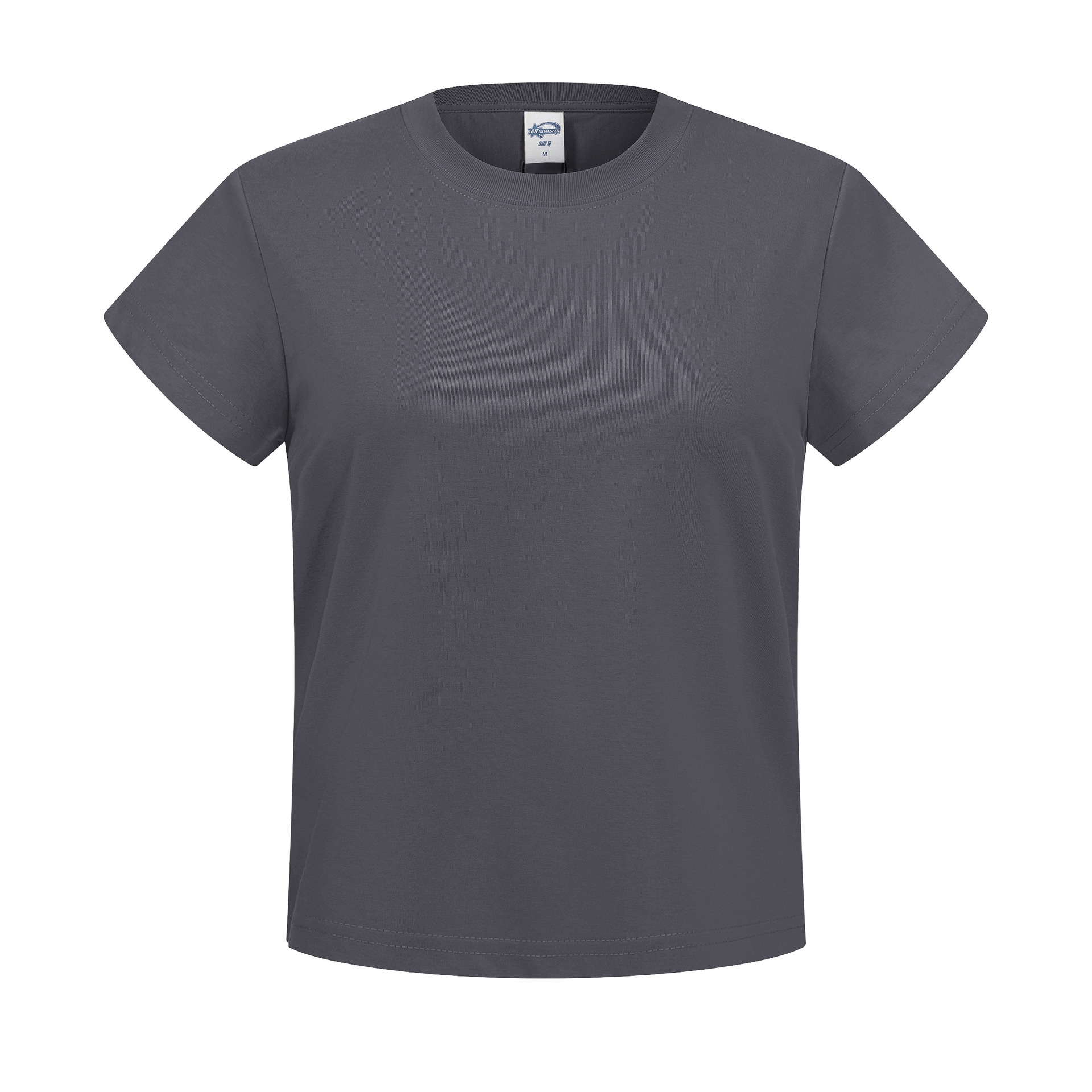 2026 nuevo transfronterizo 210g clásico de cuello redondo camiseta de color sólido camiseta de moda de verano camiseta de mujer de manga corta image 9