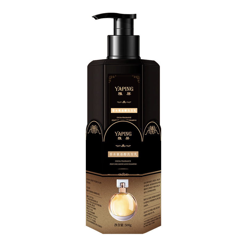 Yaping perfume champú de aminoácidos 500ml de gran capacidad de control de aceite suave y suave, limpieza profunda y fabricación duradera