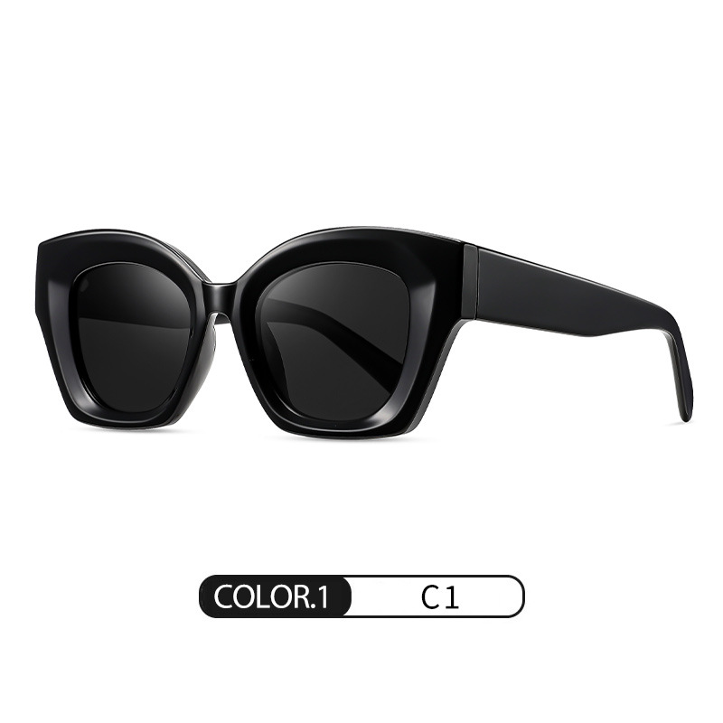 Gafas de sol de venta caliente transfronterizas europeas y americanas S26120 Gafas de sol de hoja polarizada de moda con marco cuadrado retro de alta calidad