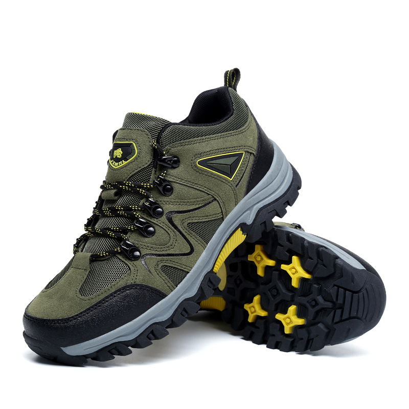 Zapatos de montaña al aire libre de explosión transfronteriza, zapatos de montaña antideslizantes y resistentes al desgaste para hombres, zapatos de montaña cruzada, amortiguación al aire libre