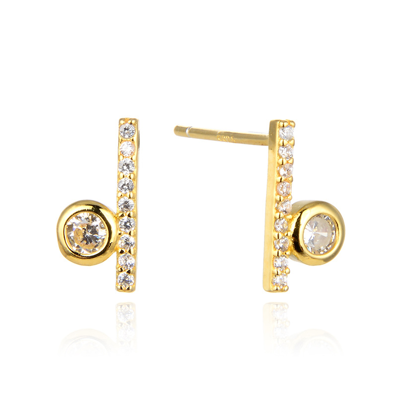 Estilo simple transfronterizo accesorios populares pendientes estilo japonés y coreano s925 pendientes de diamantes de plata ZIRCON pendientes elegantes de las mujeres