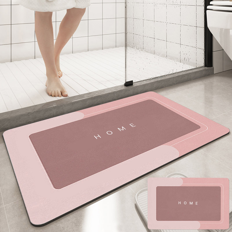 Alfombra de piso de baño Baño suave barro de diatomeas absorbente alfombra de piso de secado rápido puerta del inodoro alfombra antideslizante hogar Baño