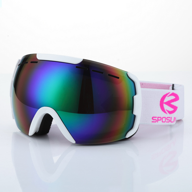 厂家直销新款滑雪眼镜双层防雾大球面成人户外登山运动滑雪护目镜