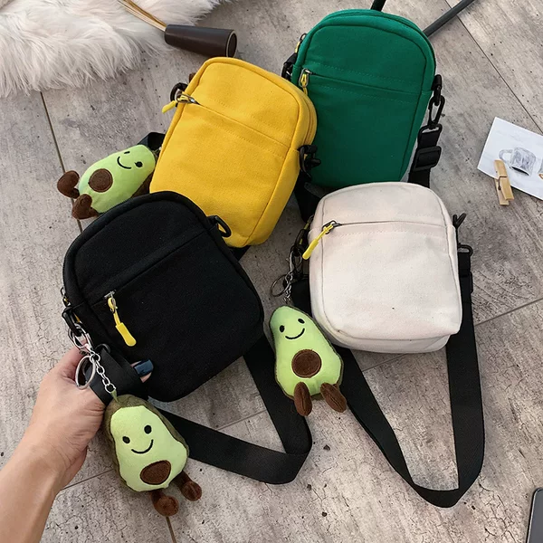 Wholesale 2026 Canvas Women's Bag New Korean Style Canvas Small Square Bag Casual Trendy Cute Ladies Shoulder Crossbody Bag