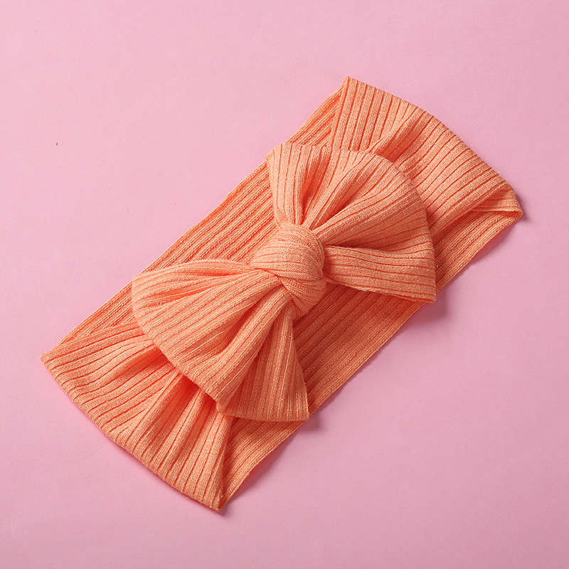 New Children's Knitted Pit Strip Bow High Elastic Wide-brimmed Headband display picture 4