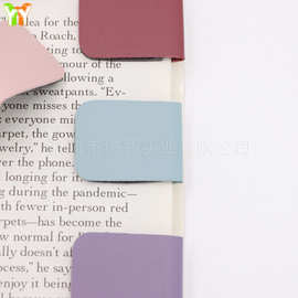 现货皮质软磁书签 跨境热卖磁吸书签 学生阅读标记分页夹激光logo