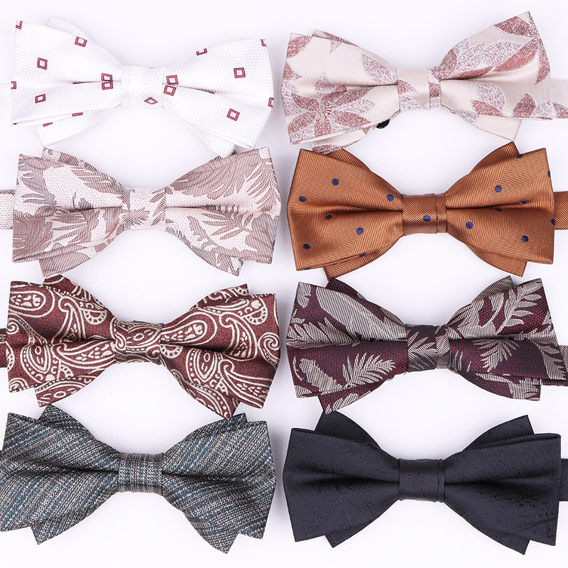 New Men's Wedding Fashion Retro Pattern Banquet Host Bow Tie Accessories