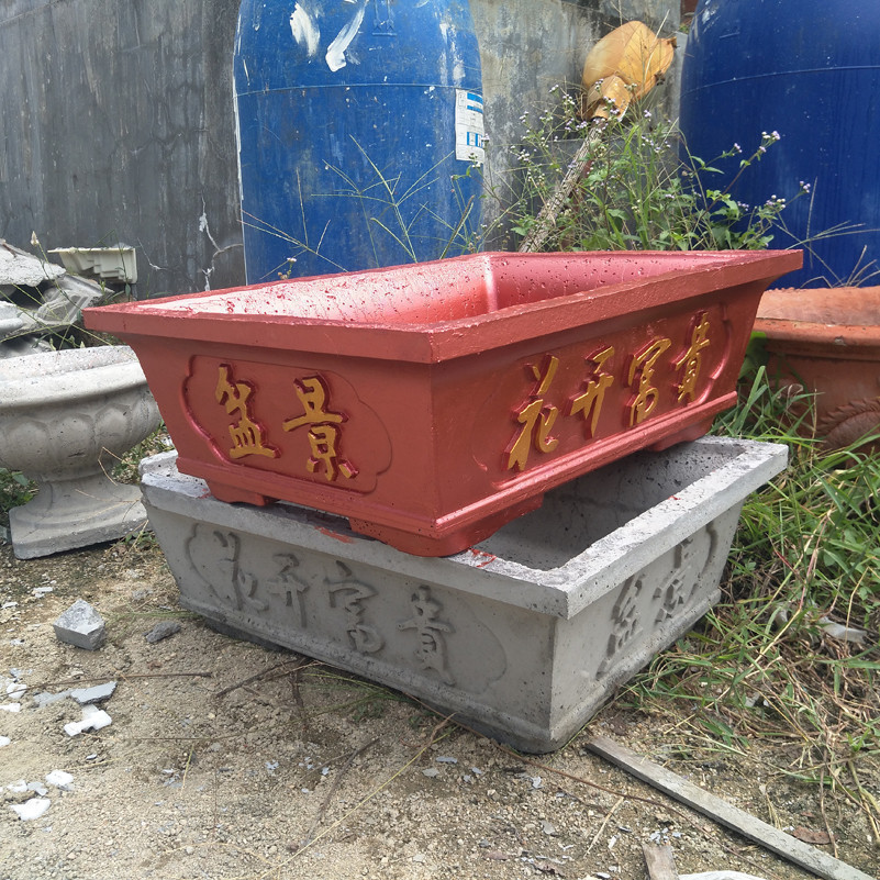 长方形水泥花盆模具盆模型罗马柱磨具自制塑钢塑料现浇筑欧式盆栽