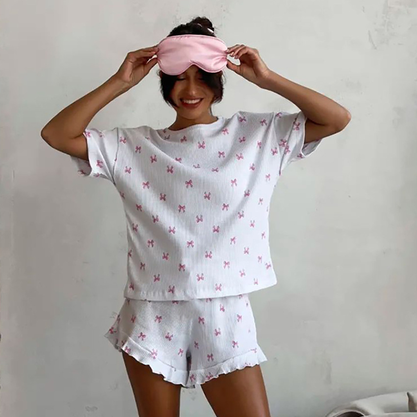 summer breathable soft knitted pijama