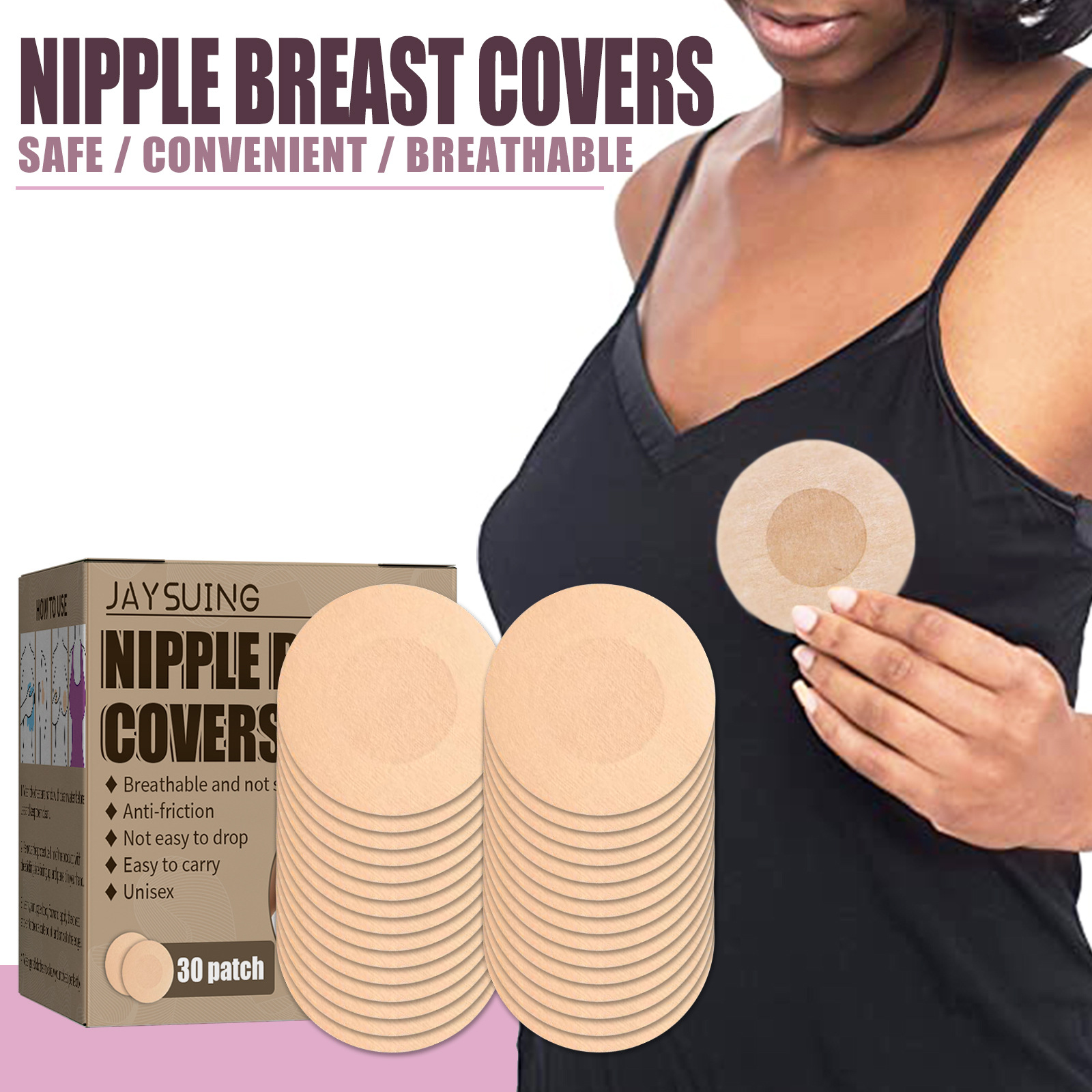 disposable with Jaysuing anti convex points, light fading, breathable, invisible chest that is not easy to fal_voghion.com