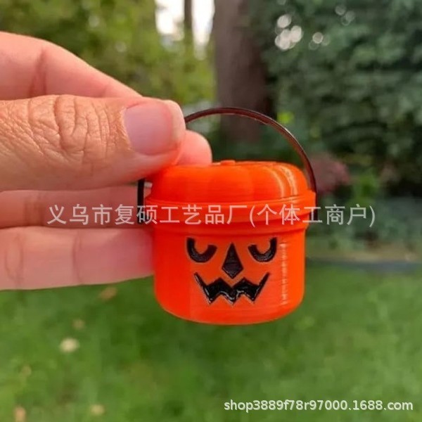 国境を越えた新製品 Spooky Mini Boo Bucket Figurines ハロウィン パンプキン バケット|undefined